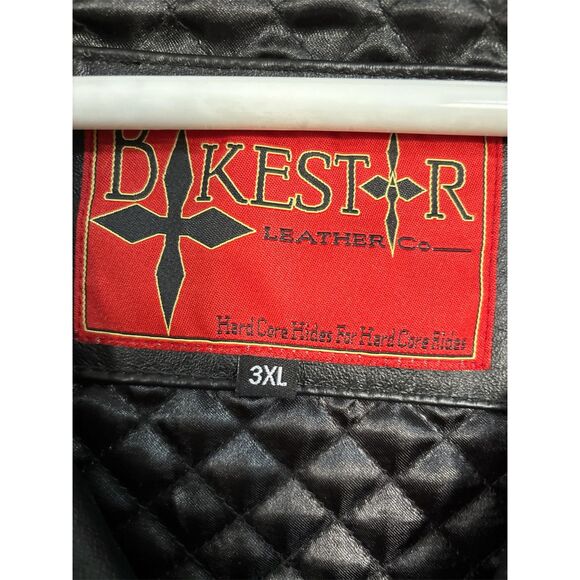 Vintage BikeStar Leather Co. Women’s Black Genuine Leather Motorcycle Jacket 3XL - Picture 3 of 3